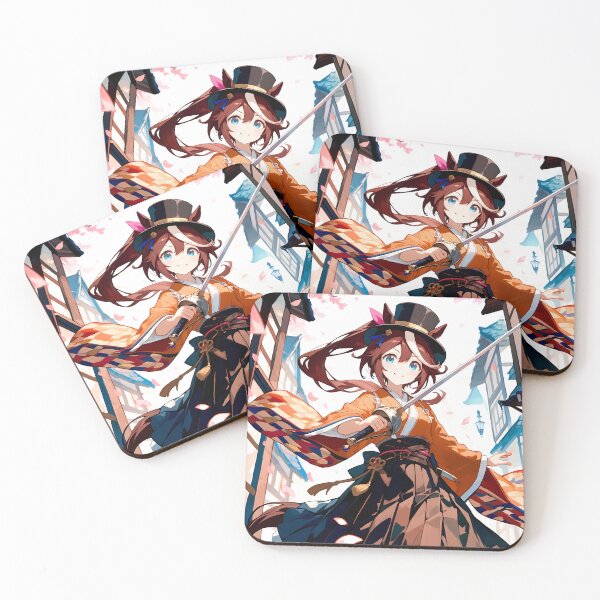 Item preview, Elegant Tokai Teio Uma Musume Pretty Derby Anime Girl Sword Kimono Bloom designed and sold by CarlosBender.