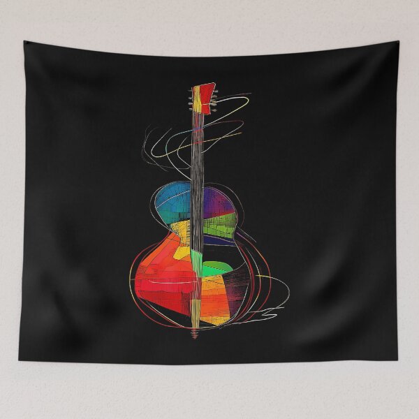Item preview, Guitar Music Instrument Motif Illustration Guitar designed and sold by ElizabethVivan.