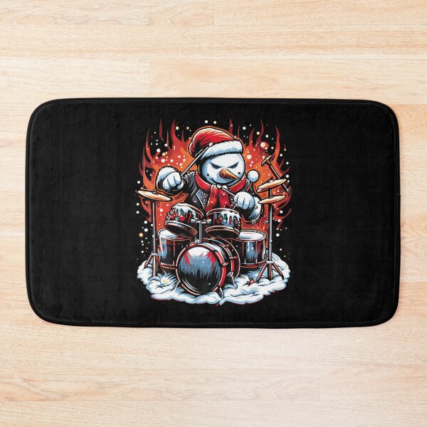 Item preview, Christmas Rockin' Drums Snowman Drummer Firestorm Graphic designed and sold by PatsyMargie.
