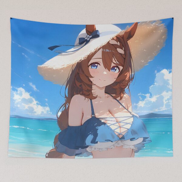Aperçu de l'œuvre Bikini Super Creek Ocean Breeze Uma Musume Pretty Derby Anime Girl Waifu créée et vendue par CarlosBender.