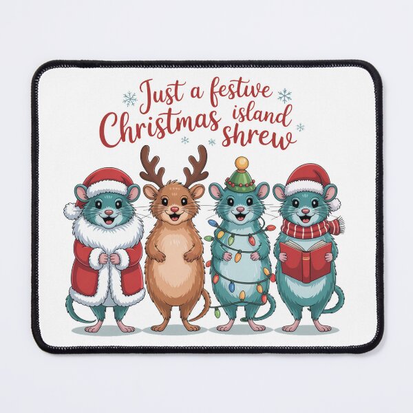 Item preview, just a festive Christmas Shrew T-Shirt – Kawaii Holiday Mouse Design, Funny Winter Animal Tee, Cute Xmas Gift Idea for Kids & Adults designed and sold by kaka8888.