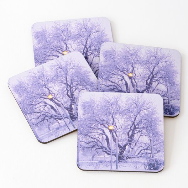 Item preview, Snow-Covered Tree on Winter Evening designed and sold by jklune.