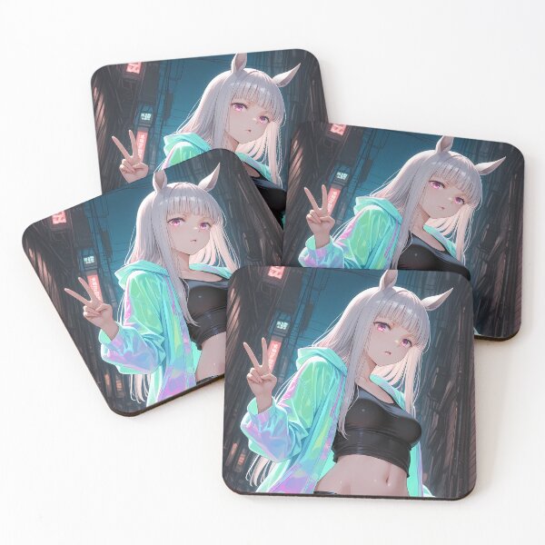 Item preview, Uma Musume Pretty Derby Gold Ship Kawaii Waifu Anime Girl Night City designed and sold by CarlosBender.