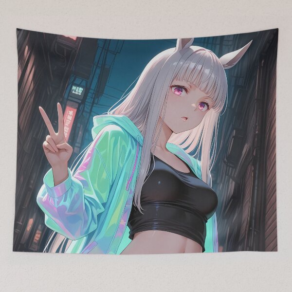 Item preview, Uma Musume Pretty Derby Gold Ship Kawaii Waifu Anime Girl Night City designed and sold by CarlosBender.