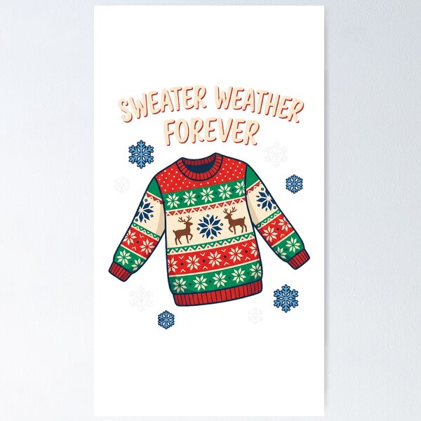 Item preview, SWEATER WEATHER FOREVER Cozy Knit Design designed and sold by Quillway.
