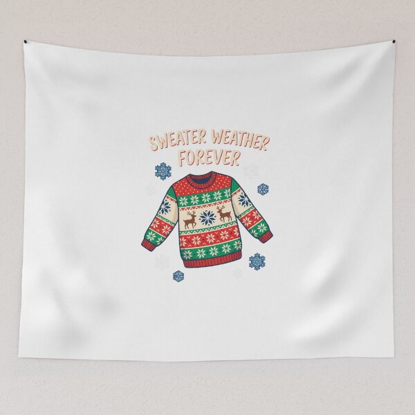 Item preview, SWEATER WEATHER FOREVER Cozy Knit Design designed and sold by Quillway.