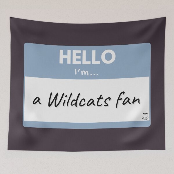 Item preview, Hello I’m a Wildcats Fan – Blue designed and sold by buglevel.