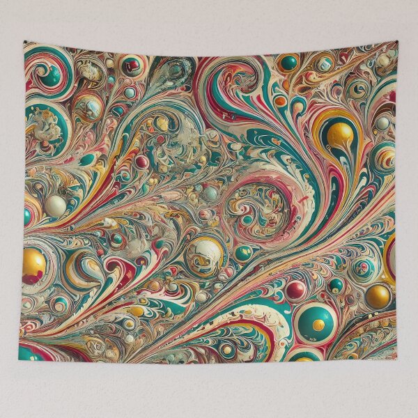 Item preview, Vintage Marbled Paper Pattern Retro Abstract Design designed and sold by PinUpPizzazz.