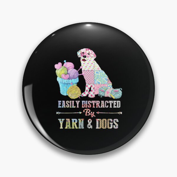 Item preview, Easy Distracted By Yarn And Dogs Knitting And Crocheting designed and sold by FernLela.