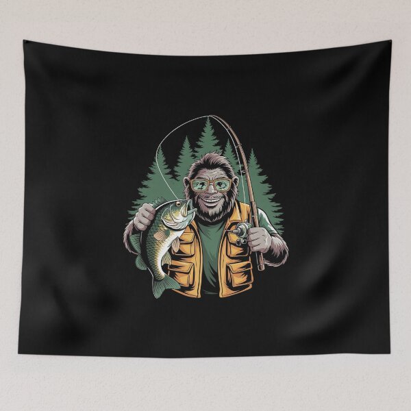 Item preview, Bigfoot fishing sasquatch fisher walleye hunting men women  designed and sold by MathisBellanger.