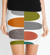 Mid-Century Modern Ovals Mini Skirt