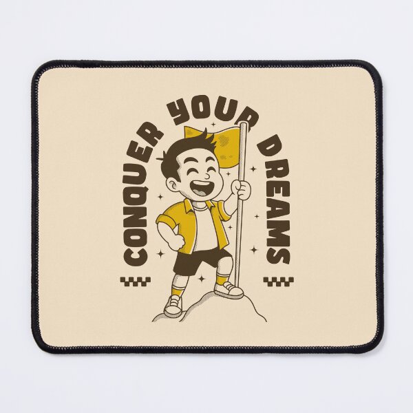 Item preview, Conquer Your Dreams Retro Inspirational Cartoon Design designed and sold by adipra.