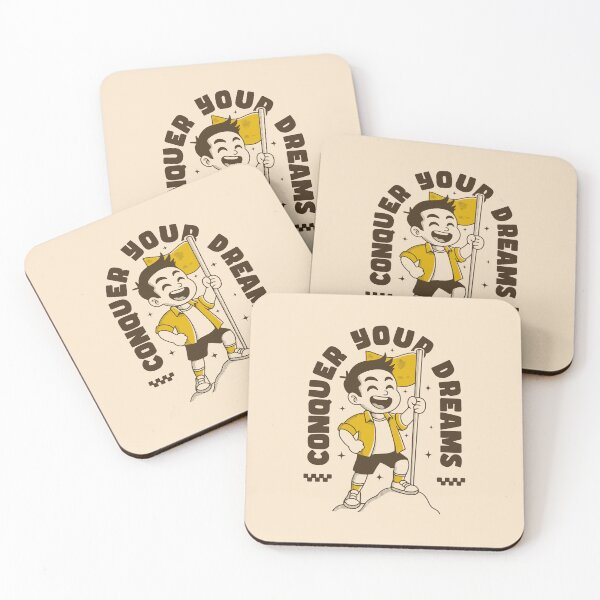 Item preview, Conquer Your Dreams Retro Inspirational Cartoon Design designed and sold by adipra.