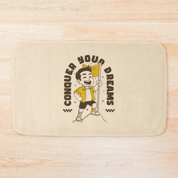 Item preview, Conquer Your Dreams Retro Inspirational Cartoon Design designed and sold by adipra.