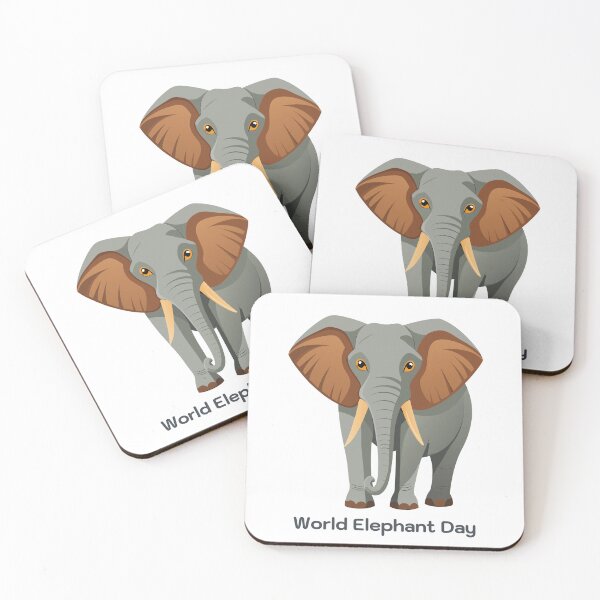Item preview, World Elephant Day Illustration designed and sold by Jirada.