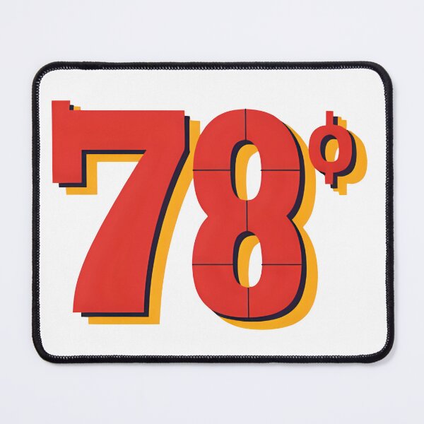 Item preview, Bold 78 Percent Sign In Red With Yellow Outline On Black Background — Modern Graphic Typography designed and sold by KanDa-Shop.