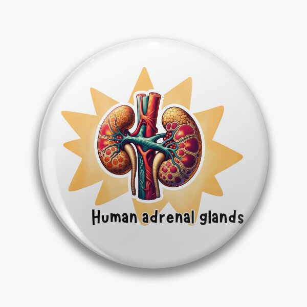 Item preview, Human adrenal glands Anatomy Illustration designed and sold by MuseGlowStudio.