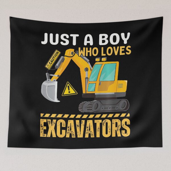Item preview, Kids Construction Truck Just A Boy Who Loves Excavators designed and sold by ElizabethVivan.