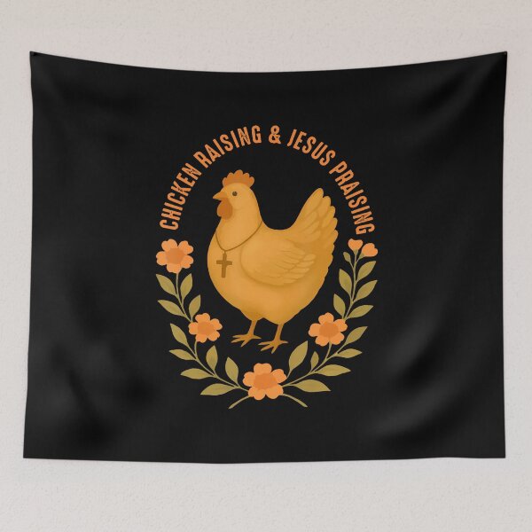 Item preview, Jesus Prasing And Chicken Raising Funny Faith Farm Girls designed and sold by BrandyMartha.