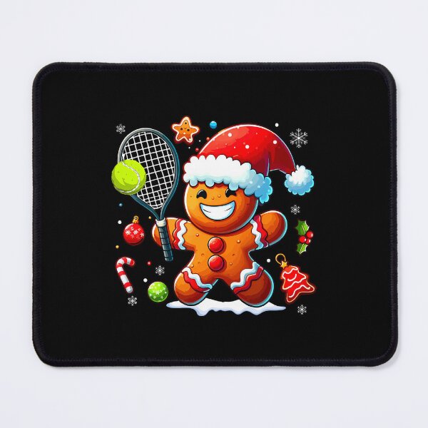 Item preview, Gingerbread Christmas Playing Tennis Funny Player Baker designed and sold by ClaraTeresa1.