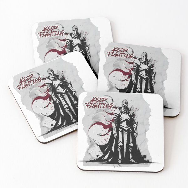 Item preview, Keep Fighting Knight – Dark Fantasy Warrior & Motivational Ink Art designed and sold by NSB-Design.