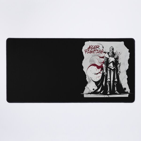 Item preview, Keep Fighting Knight – Dark Fantasy Warrior & Motivational Ink Art designed and sold by NSB-Design.