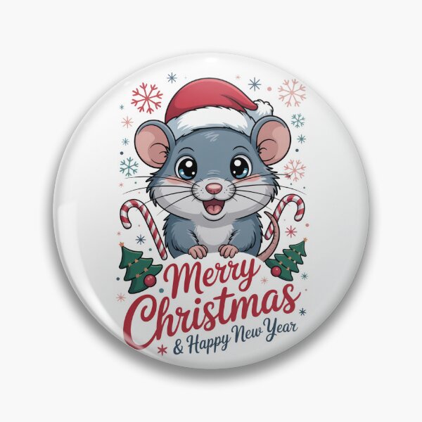 Item preview, Christmas happy new year Shrew  T-Shirt – Kawaii Holiday Mouse Design, Funny Winter Animal Tee, Cute Xmas Gift Idea for Kids & Adults designed and sold by kaka8888.