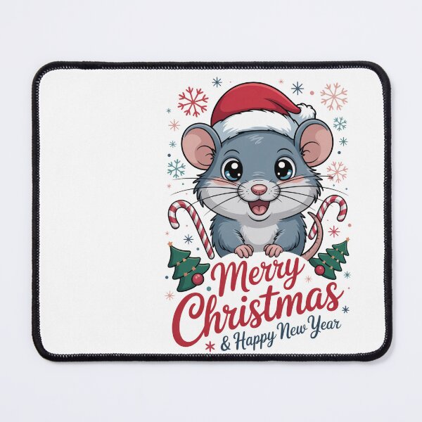 Item preview, Christmas happy new year Shrew T-Shirt – Kawaii Holiday Mouse Design, Funny Winter Animal Tee, Cute Xmas Gift Idea for Kids & Adults designed and sold by kaka8888.