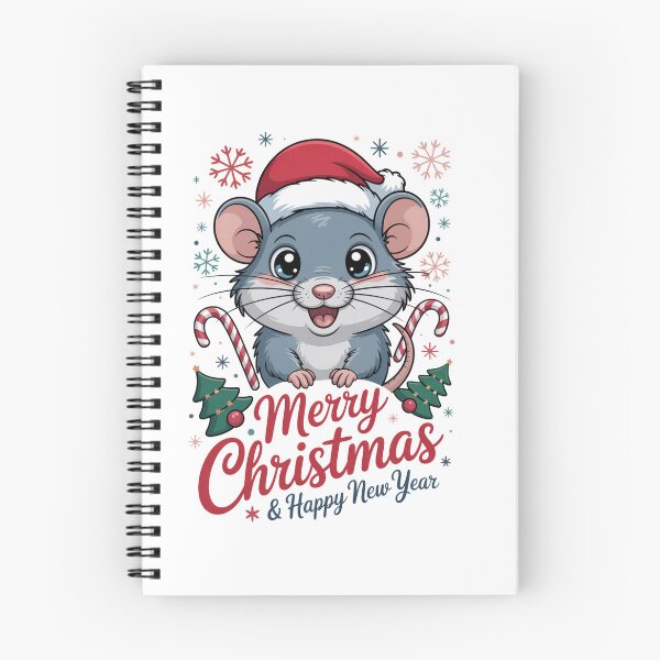 Item preview, Christmas happy new year Shrew  T-Shirt – Kawaii Holiday Mouse Design, Funny Winter Animal Tee, Cute Xmas Gift Idea for Kids & Adults designed and sold by kaka8888.
