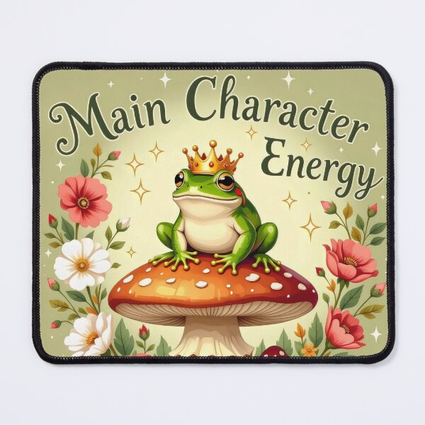 Item preview, Golden Crown Frog – Magical Mushroom Scene designed and sold by CrystalCove11.