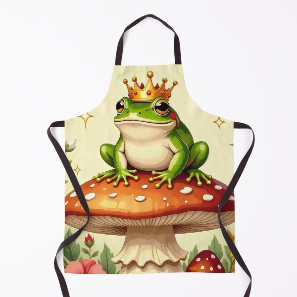 Item preview, Golden Crown Frog – Magical Mushroom Scene designed and sold by CrystalCove11.