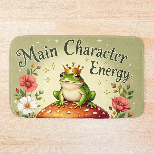 Item preview, Golden Crown Frog – Magical Mushroom Scene designed and sold by CrystalCove11.