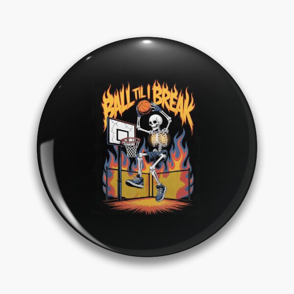 Item preview, Streetball Skeleton Chaos Ball Til I Break Basketball Lovers designed and sold by BrandyMartha.