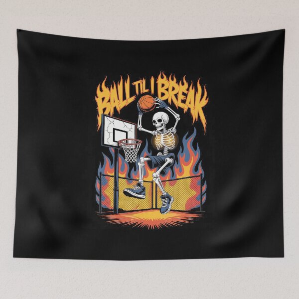 Item preview, Streetball Skeleton Chaos Ball Til I Break Basketball Lovers designed and sold by BrandyMartha.