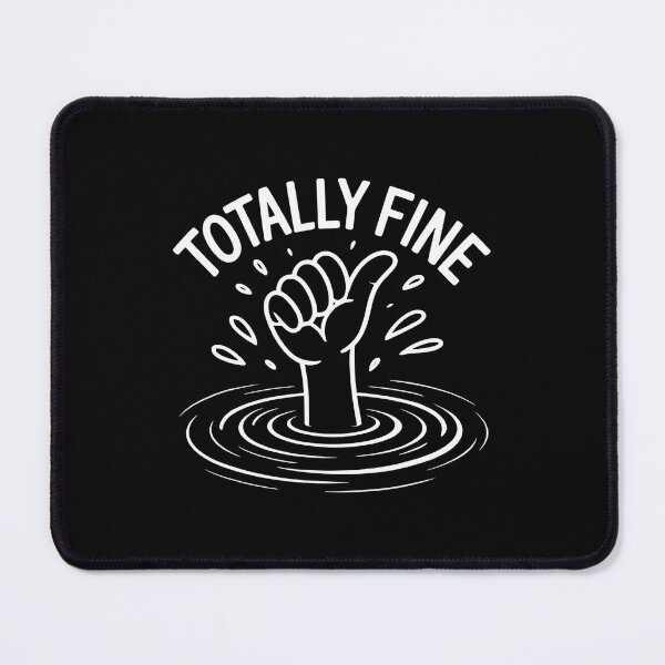 Item preview, Totally Fine Funny Sarcastic Drowning Thumb Up designed and sold by JacquelineEnri.
