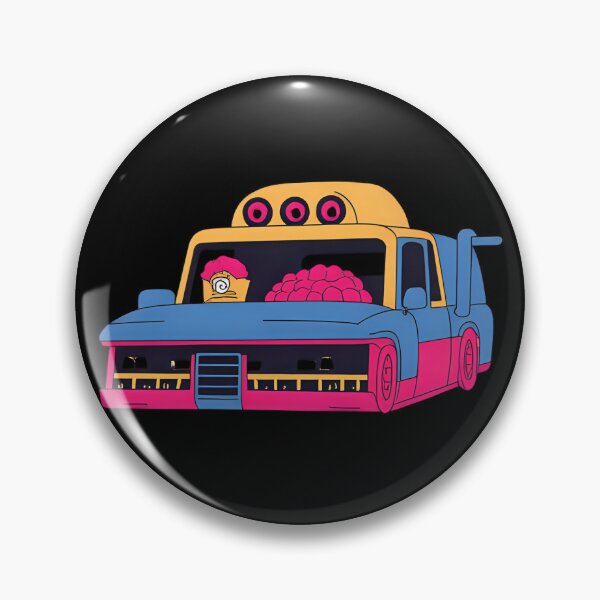 Artikelvorschau, Bunter Neon-Cartoon-Pickup-Truck mit intelligenter Ladung in kräftigem Pink, Blau und Gelb entworfen und verkauft von KanDa-Shop.