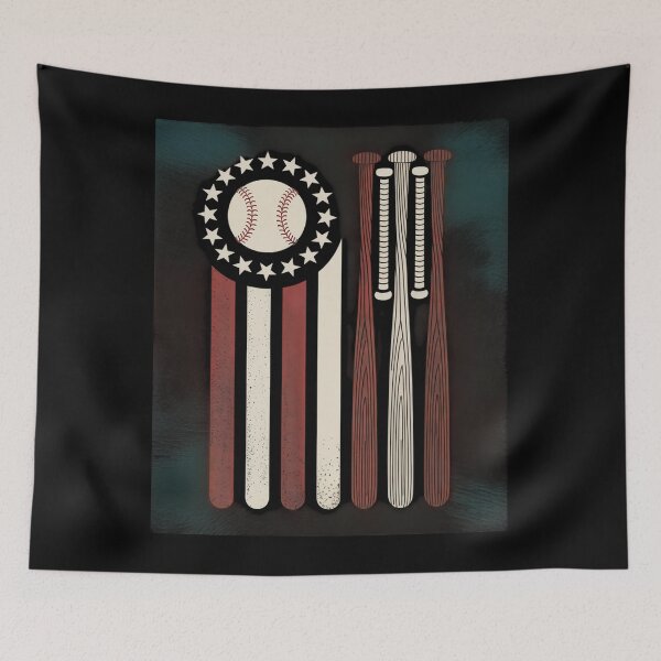 Item preview, Baseball American Flag Patriotic Sport Fans designed and sold by TechnicalSara.