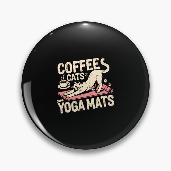 Item preview, Coffee Cats And Yoga Mats - Funny Cats And Yoga Lover designed and sold by BeulahJoseph.