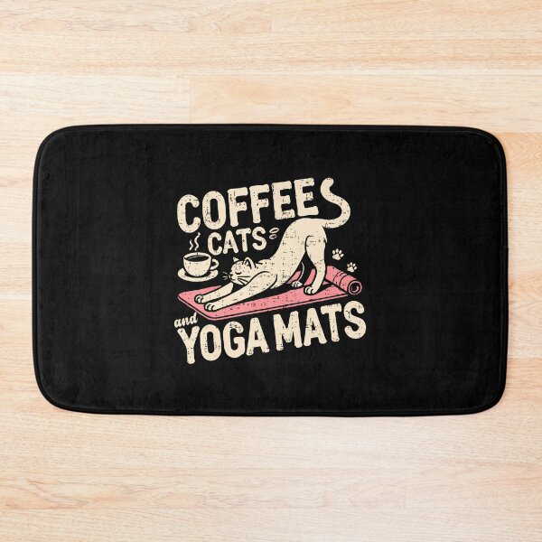 Item preview, Coffee Cats And Yoga Mats - Funny Cats And Yoga Lover designed and sold by BeulahJoseph.