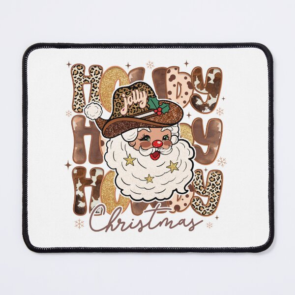Item preview, Howdy Glitter Santa Claus , Cowboy Xmas, Merry Christmas, Holly Jolly designed and sold by vintagearttee.