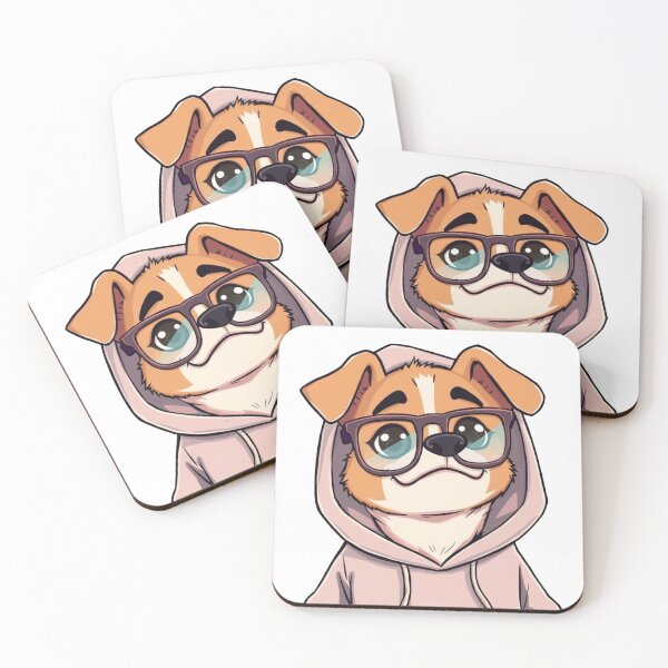 Item preview, Cute Dog in Hoodie and Glasses. Smart Boy Puppy. designed and sold by ZyVoAli.