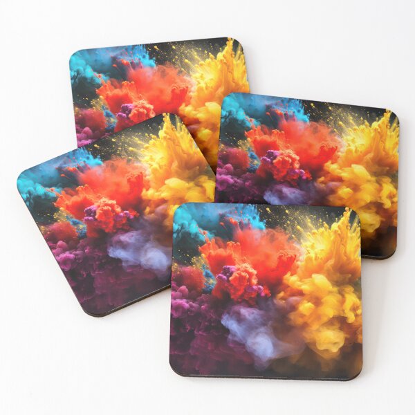 Item preview, Vibrant Neon-Like Colorful Explosions Of Smoke Abstract designed and sold by DEC02.