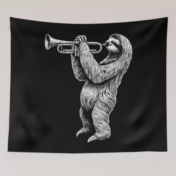 Item preview, Sloth Playing Trumpet Trumpeter Instrument Musician designed and sold by JacquelineEnri.
