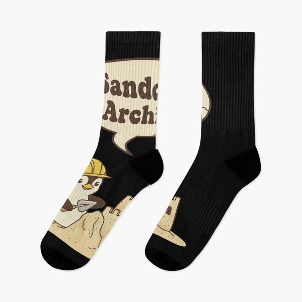 Item preview, Sandcastle Architect Penguin Retro Summer Beach Cartoon designed and sold by DIRTYSKETCHH.
