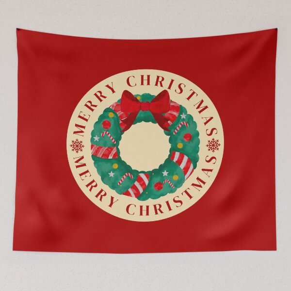 Item preview, Red Merry Christmas Design designed and sold by WhimsyNet.