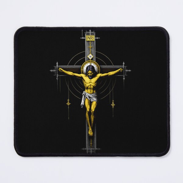 Item preview, Golgotha Glory – Golden Crucifix on Black designed and sold by Sanctum Icons.
