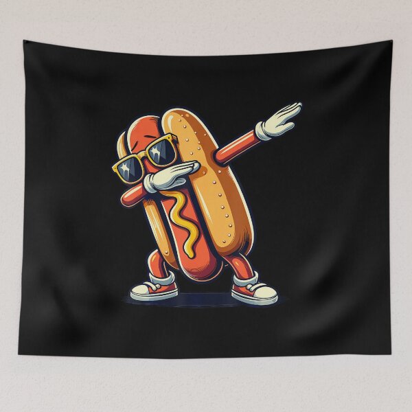 Item preview, Cool Hot Dog Dabbing Funny Fast Food Hotdog Lovers Toddler designed and sold by ConnieDora.