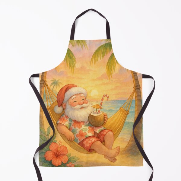 Item preview, Santa’s Island Retreat – Tropical Hammock Christmas Art designed and sold by printedartgoods.