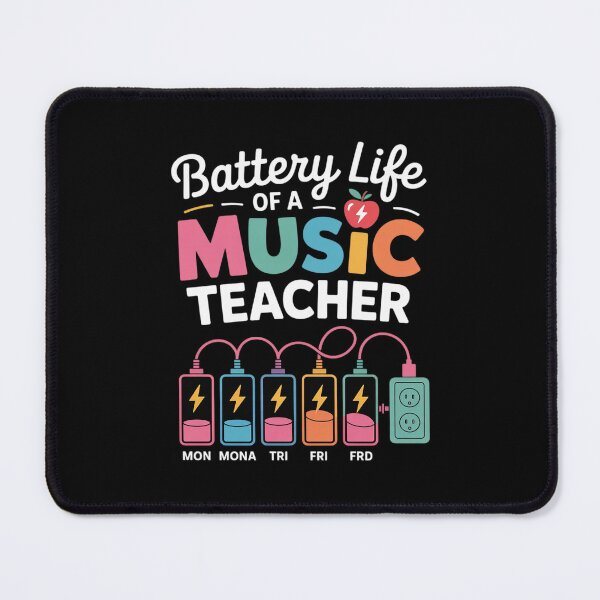 Item preview, Battery Life of A Music Teacher Back to School designed and sold by TechnicalSara.