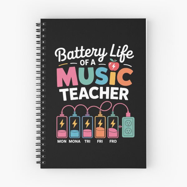 Item preview, Battery Life of A Music Teacher Back to School designed and sold by TechnicalSara.